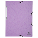 Chemise 3 rabats élastique Carte 5/10è 400g Lilas PEFC Encollée