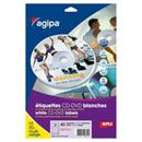 Etiquettes blanches rondes Cd/Dvd