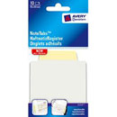 Onglets transparents 76x89 mm Jaune pastel