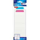 Onglets transparents perforés 76x190 mm Rose&bleu fluo