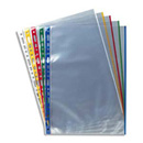 Pochettes perforées bords colorés