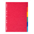 Intercalaire carton carte marbrée  6 positions A4 couleurs vives 